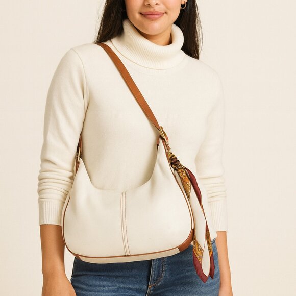 Coach VTG Legacy West Zoe Shoulder Bag Cream/Brown K2W-9342 October 2002 Y2K - Picture 1 of 11